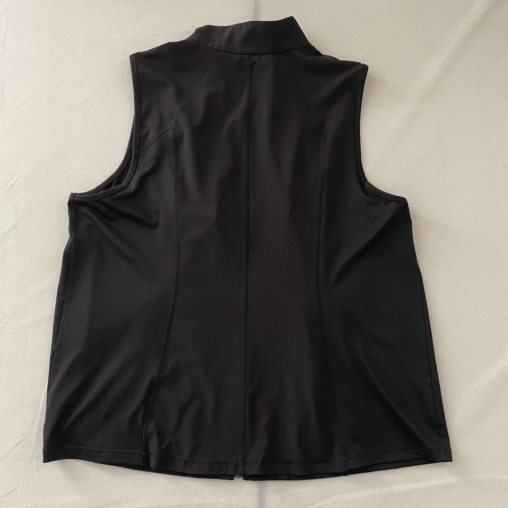 Chico's Zenergy Black Full Zip Mock Neck Vest Women Size 3, 16/18 - Picture 2 of 8